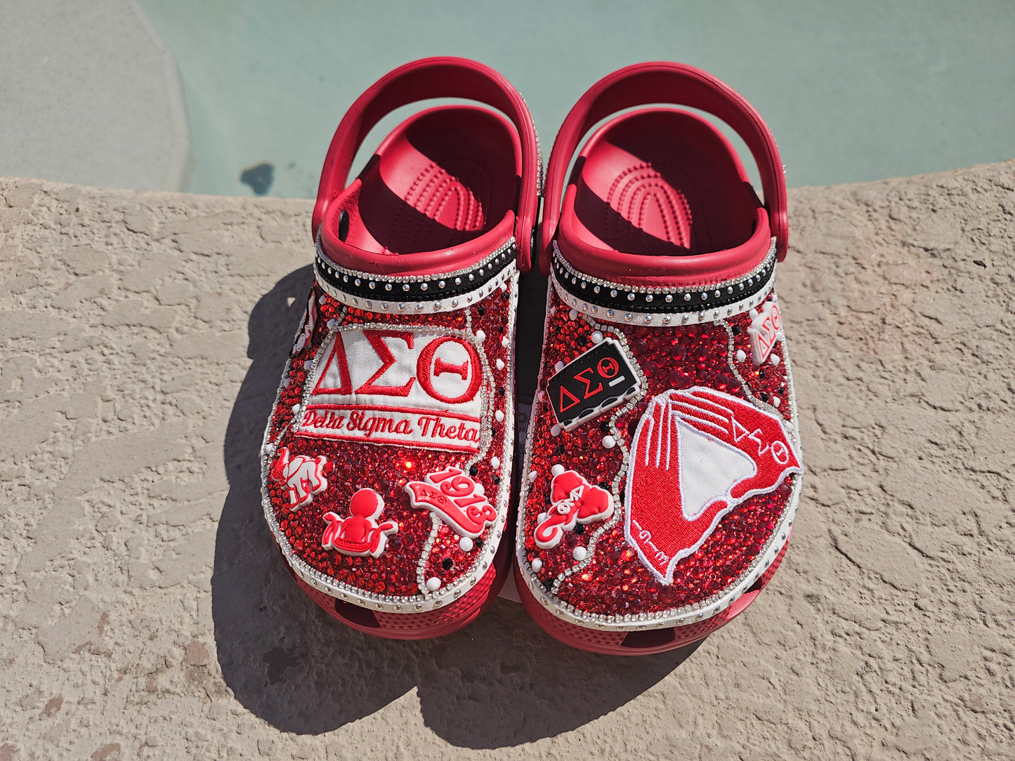Delta sigma theta sorority crocs
