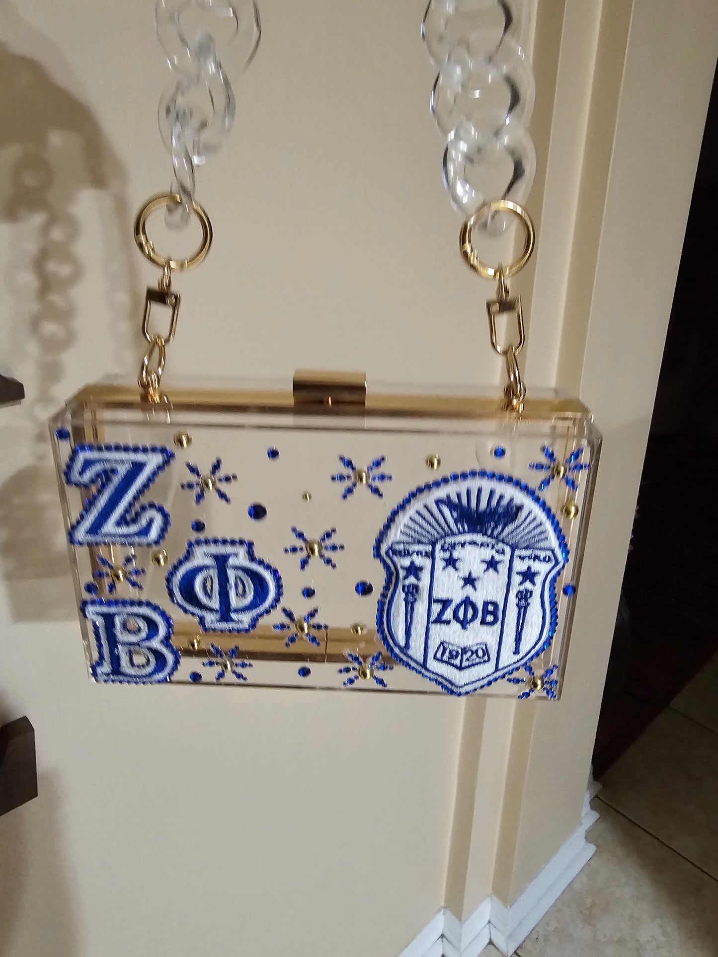 Sorority inspired cluth bag
