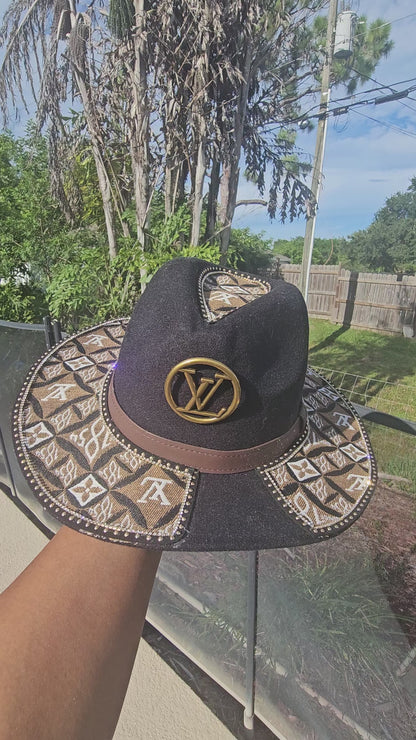 Black/brown lv Fedora