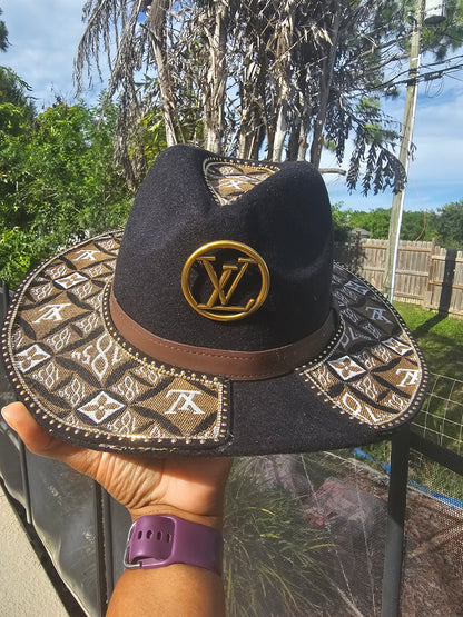 Black/brown lv Fedora